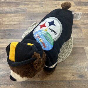 Pillow Pets NFL Pittsburgh Steelers Bear Foldable Plush 18" NEW w TAG